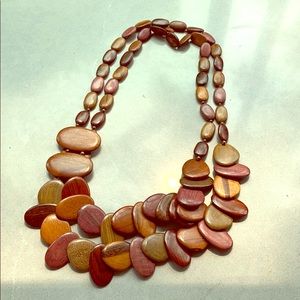 Wooden Bead Necklace by Korto